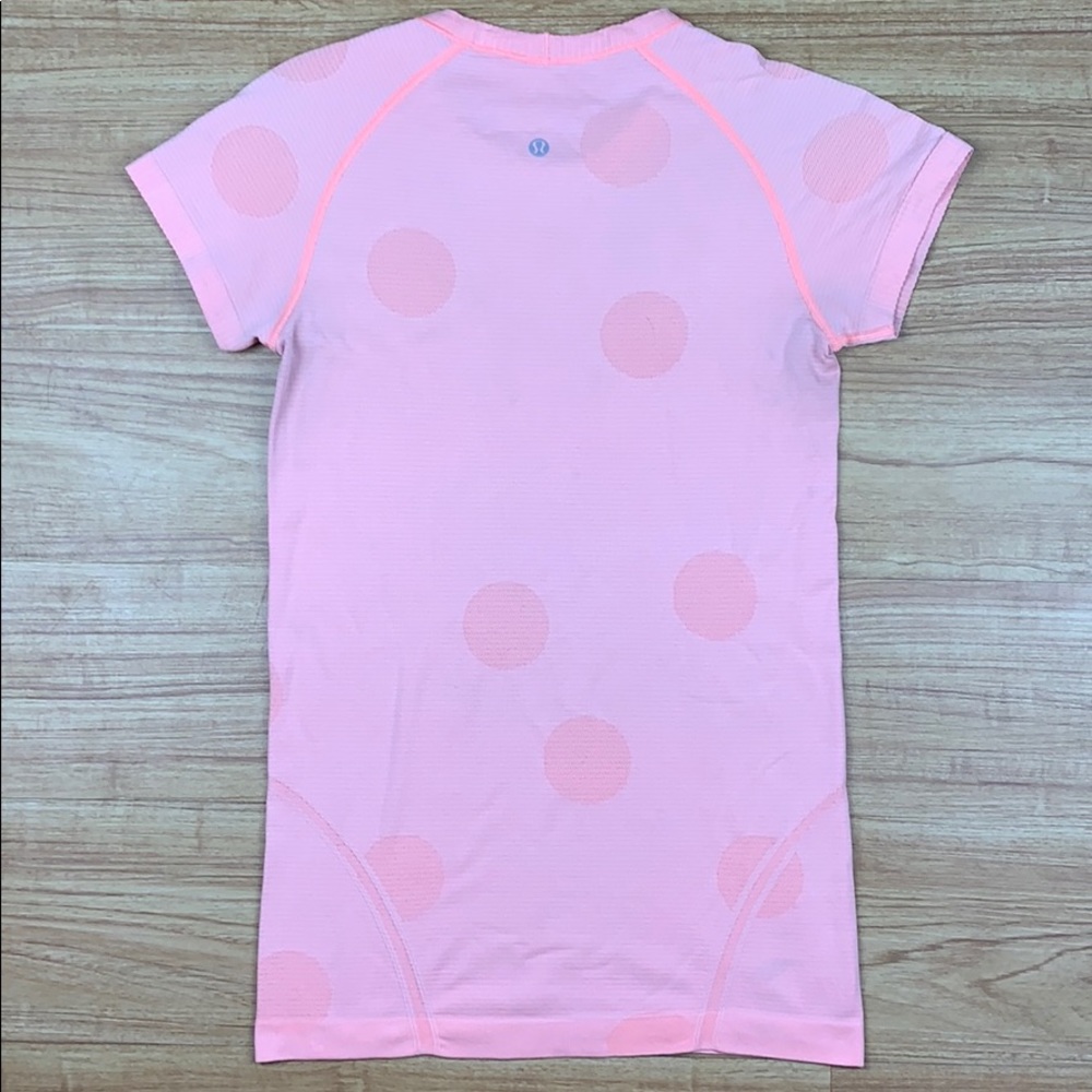 Lululemon Run Swiftly Tech Peach Polka Dot Top 6 - image 5